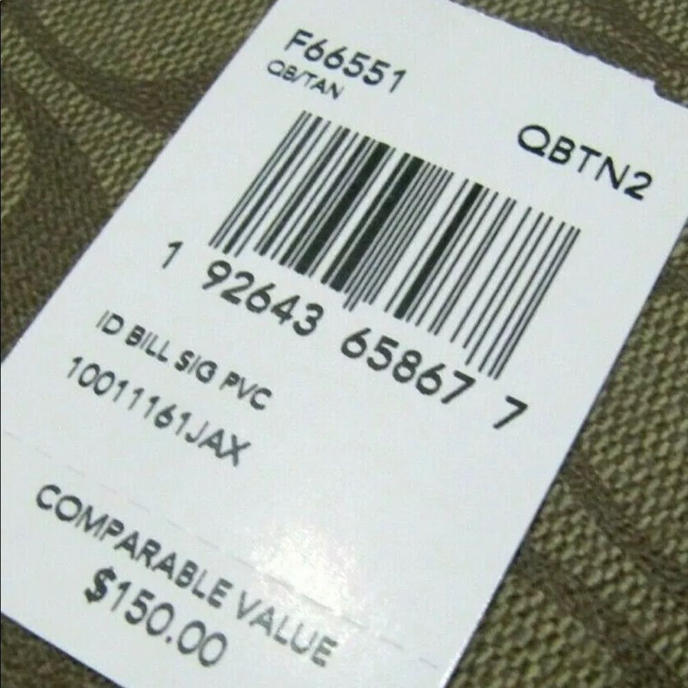 Coach F66551 Men's Wallet ID Bill Signature Tan Canvas Coated/ Leather  … - Picture 6 of 6